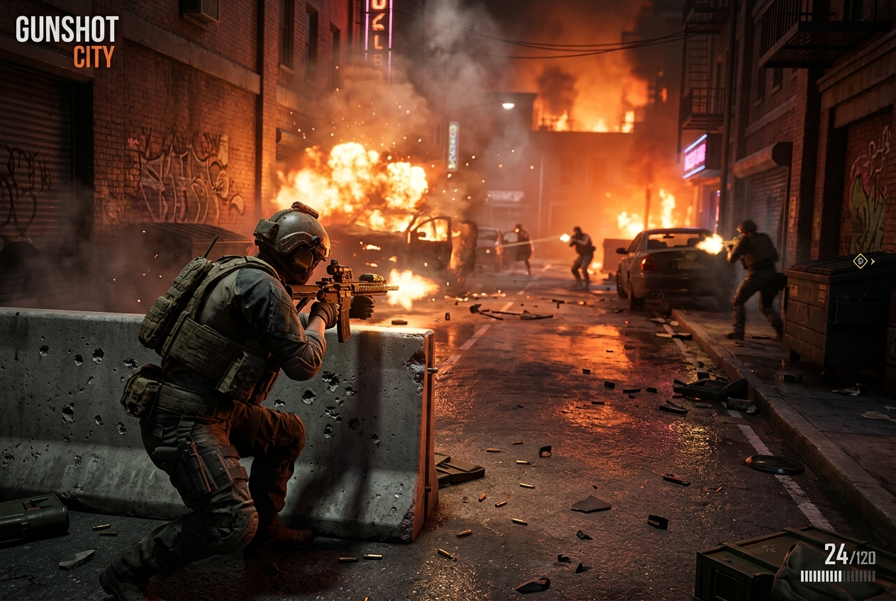 gunshot city like gta