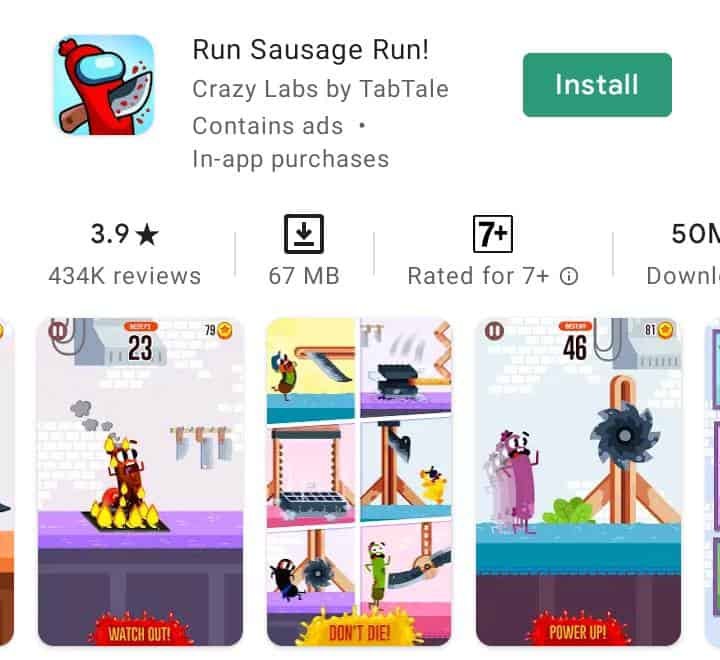 Running game for Android